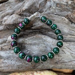 Semi-Precious Ruby Zoisite Bracelet